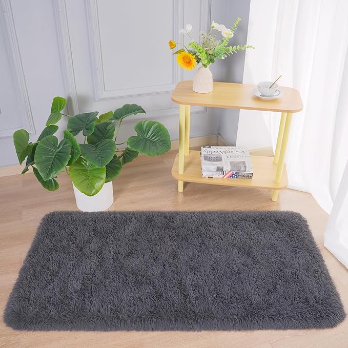 Chicrug Soft Runner Rugs for Bedroom Living Room Plush Fluffy Rug 2x4 Feet - Image 4