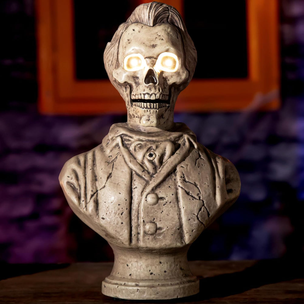 Halloween Animatronics Talking Stone Statue Decorations, Animated Props with ...
