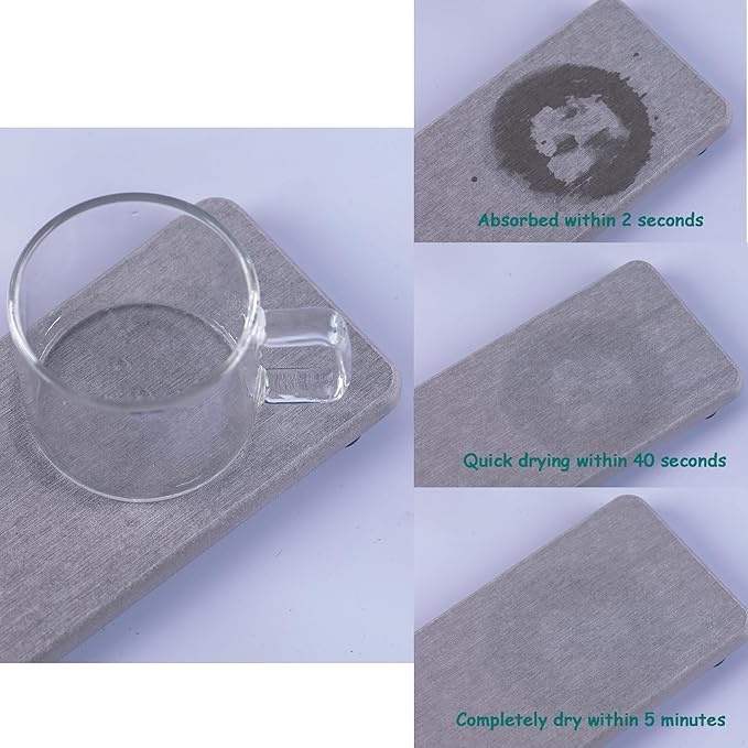 NiuYichee 2 Pcs Water Absorbing Stone Trays, Kitchen/Bathroom Sink Soap Dish - Image 9