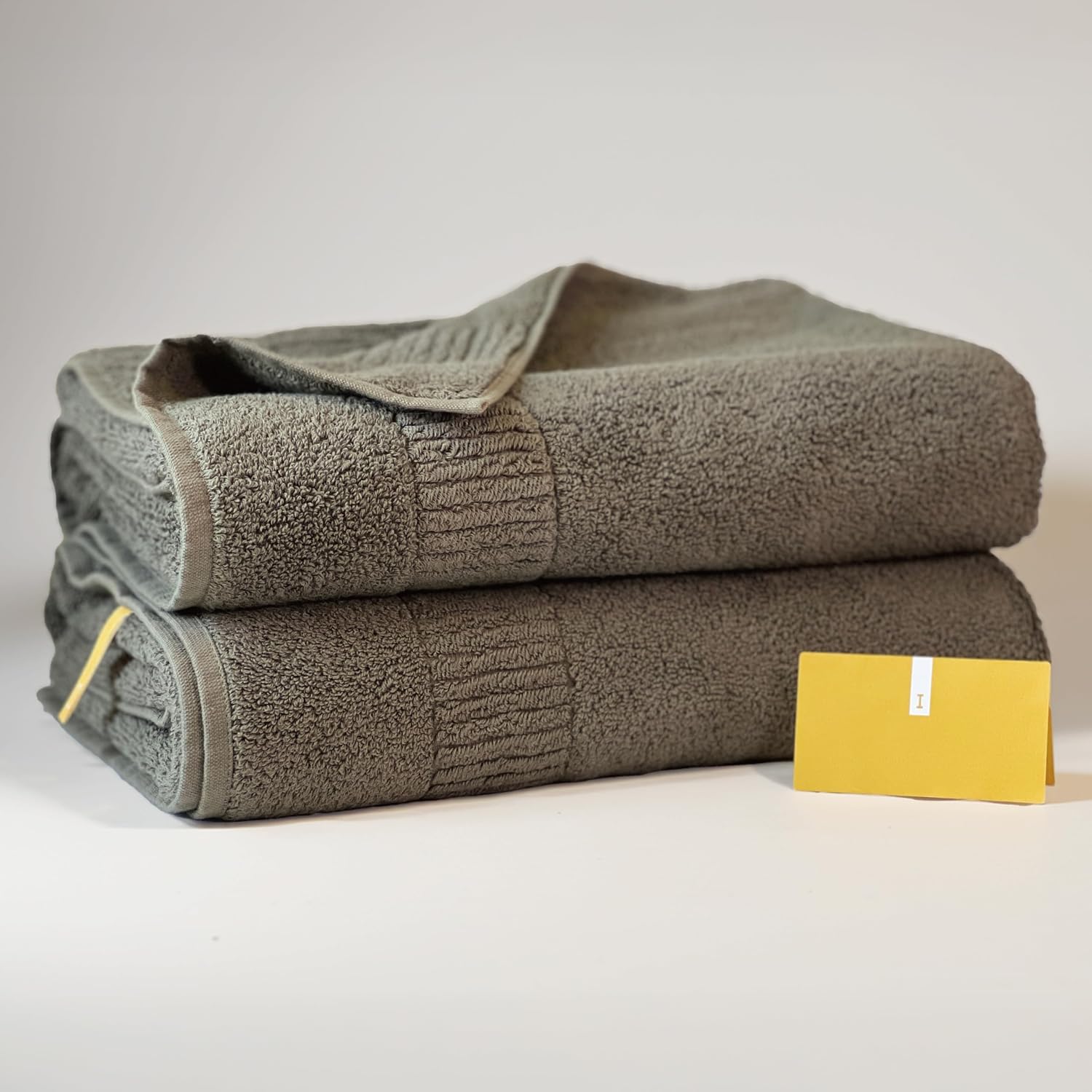 Highly Absorbent & Quick-Dry Organic Cotton Bath Towels, Soft & Lightweight, Made in Japan, Oeko-Tex Class 1 Certified, 28 x 53 inch, OliveGreen, Pack of 2 – Proof of Purity