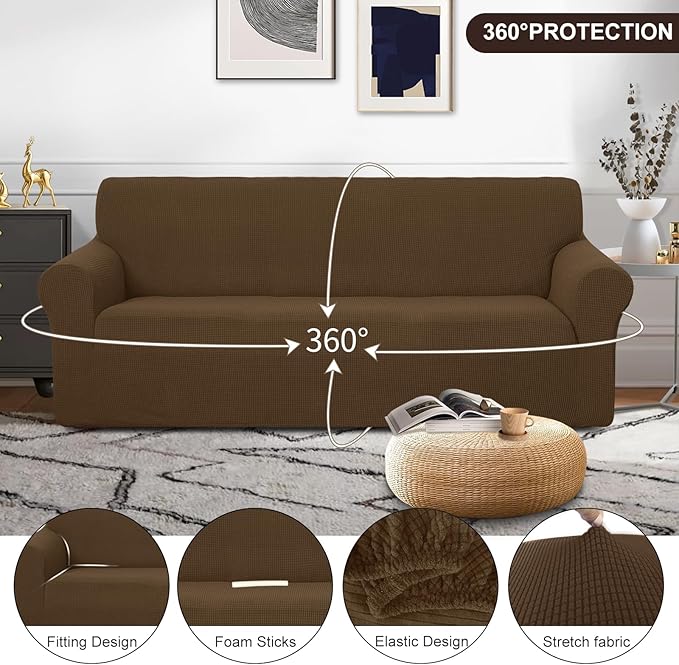 U-NICE HOME Stretch Couch Cover Sofa Cover Sofa Slipcover Furniture Protector - Image 3