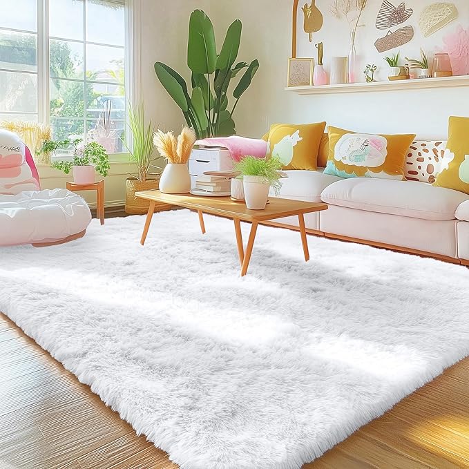 OLANLY 5x5 Area Rugs for Living Room Bedroom, Machine Washable Soft Fluffy - Image 7