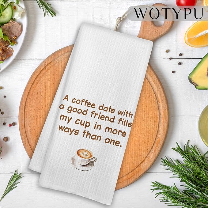 Friend and Coffee Kitchen Towels, Gifts - Image 2