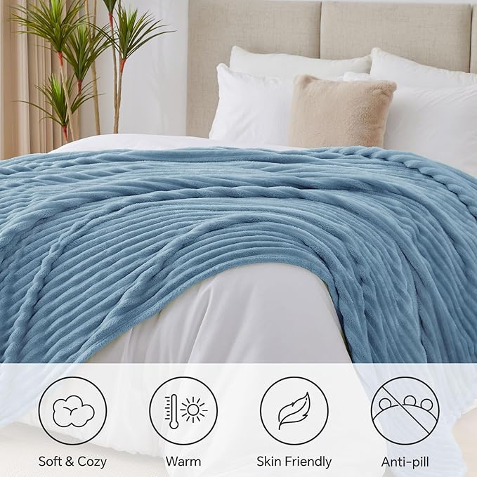 BEDELITE Blankets Queen Size for Bed, 300GSM Soft & Warm Fleece Blanket - Image 2