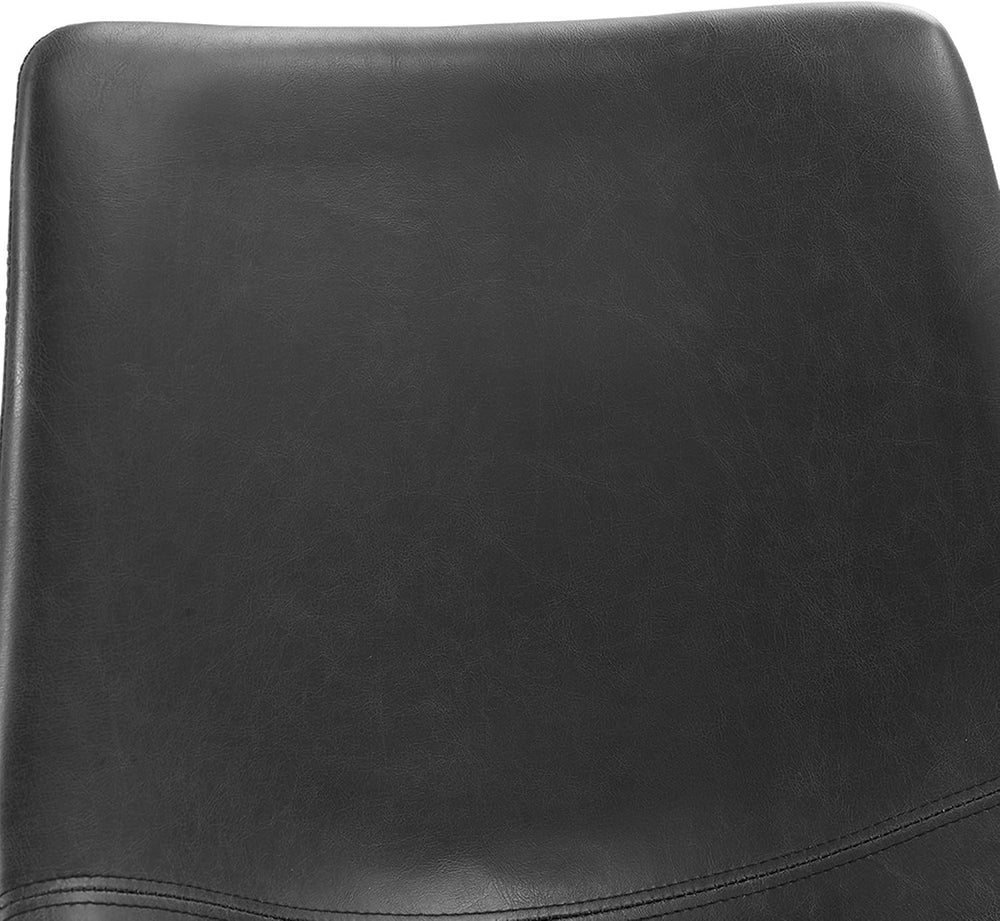 Walker Edison Douglas Urban Industrial Faux Leather Armless Counter Chairs, S...