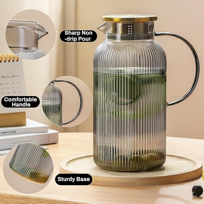 Buaic 2 PACK Glass Pitcher - Image 3