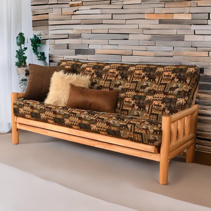 Futon Cover Only UpNorth Premium Fabric Collection Fits 6-8 inch Futon Mattress Full Size (Wildlife Resort)