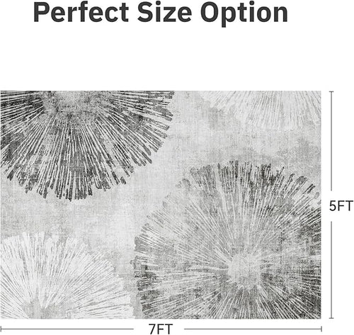 5x7 Area Rugs for Living Room-Machine Washable Rug Ultra Soft Non Slip Area Rug - Image 2