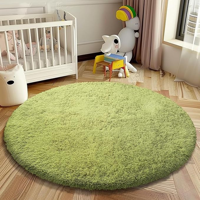 Super Soft Circle Rugs for Girls Princess Castle Toddlers Play Tent 3 Diameter - Image 7