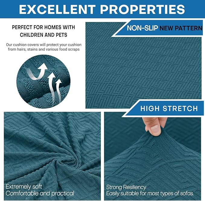 XINEAGE New 4 Pieces Extra Large Couch Covers - Image 3
