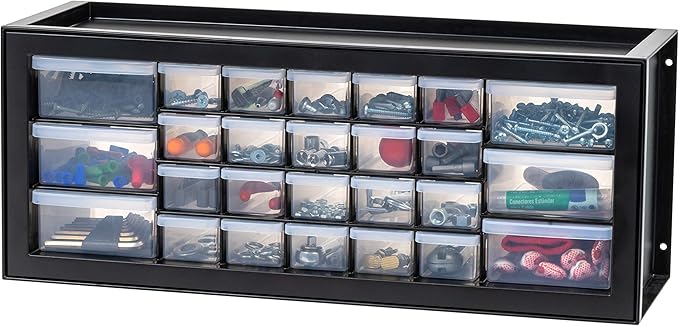 IRIS USA Plastic Storage Drawers, Made in USA, 26-Drawer Organizer Cabinet by IRISUSA