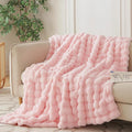 COOVA Faux Fur Throw Blanket for Couch, Cozy Soft and Fuzzy Plush Rabbit Fur by COOVA