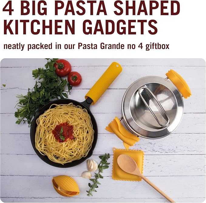 Monkey Business Silicone Kitchen Tools in Gift Box/ 4 Big Pasta shaped kitchen