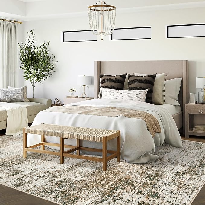 6x9 Area Rugs for Living Room, Washable Modern Abstract Large Area Rug Neutral - Image 3