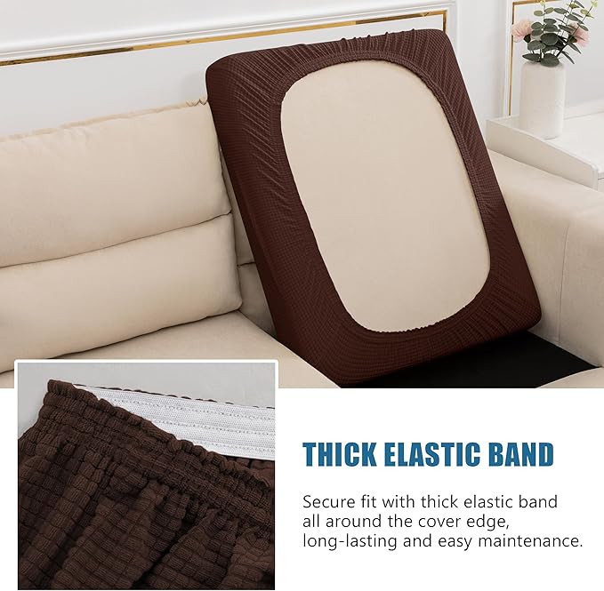 Water-Repellent Sofa Cushion Slipcovers Stretch Camper Dinette Cushion Covers - Image 4