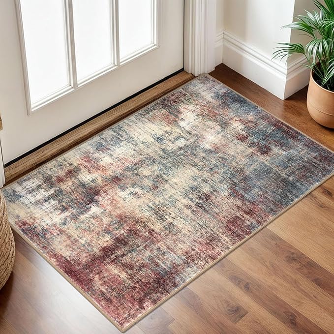 IOHOUZE Small Abstract Area Rug 2x3 Ft Entryway Rugs Washable Door Mat Indoor by iOhouze