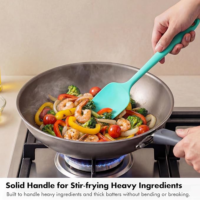 Silicone Spoonula Set: 600ºF Heat Resistant Food Grade Cooking Baking Utensils - Image 5