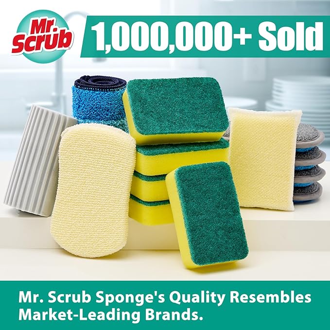 Mr. Scrub Sponges Kitchen Scrub Dish Sponge Scouring Pad, 24 Pack Cleaning - Image 6