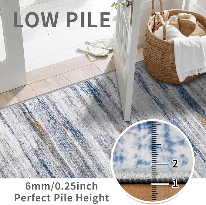 3x8 Washable Runner Rug for Family: Easy-to-Clean Runners for Hallway Entryway - Image 3