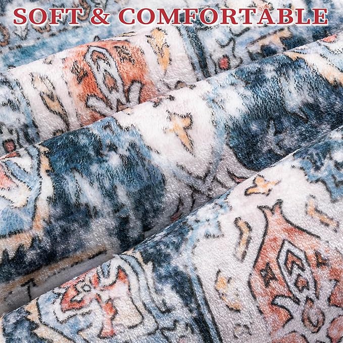 SERISSA 5x7 Boho Area Rug, Washable Large Rugs - Image 5