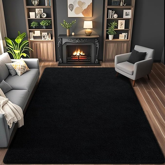 AROGAN Modern Shag Area Rug for Living Room, 6x9 Feet Washable Rugs for Bedroom - Image 2