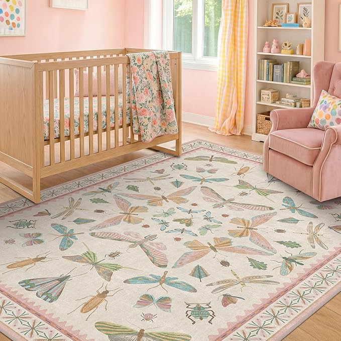 Hazo Haus Butterfly Area Rugs 5x7 by HazoHaus