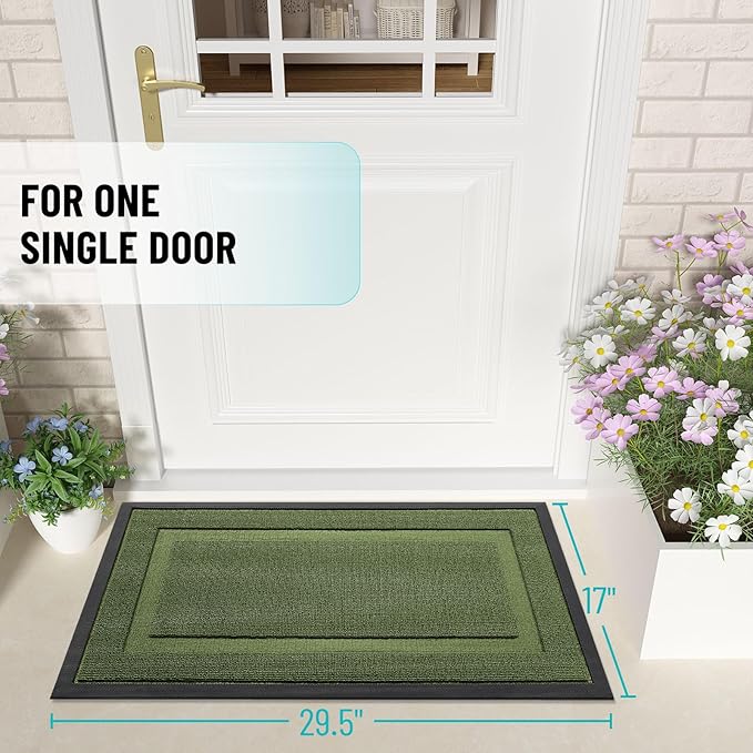 OLANLY Front Door Mat Indoor Outdoor Entrance, Waterproof All-Season, - Image 2