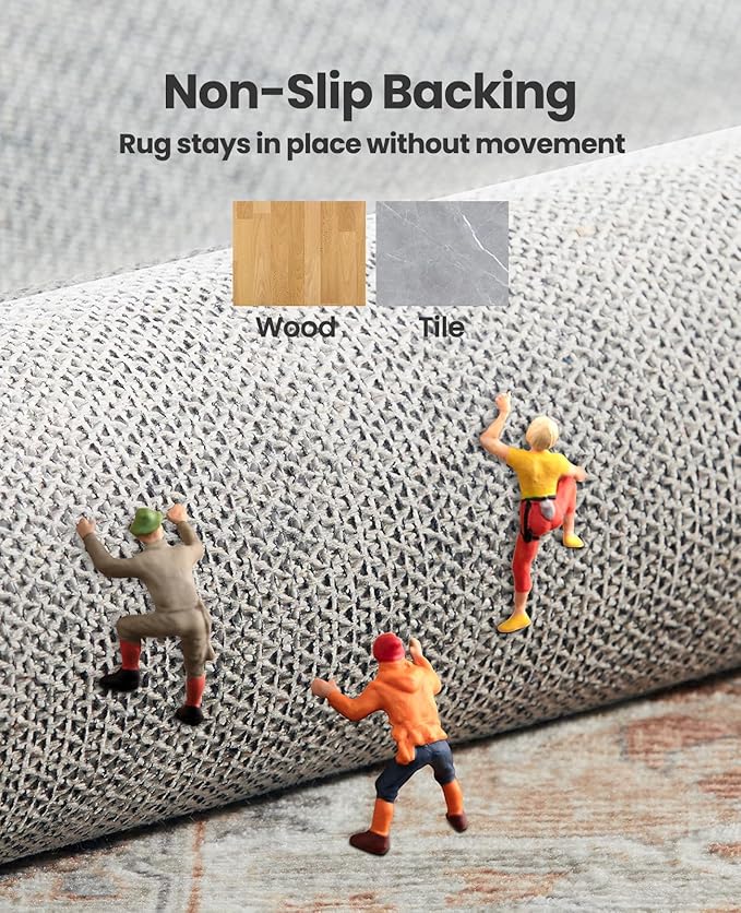 AMADA HOMEFURNISHING 5x7 Area Rugs, Washable Living Room Rug Low-Profile - Image 5