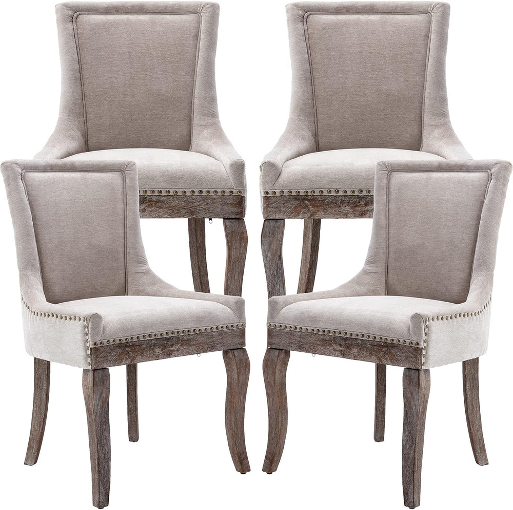 Dining Chairs Set of 4, Kitchen & Dining Room Chairs, Fabric Upholstered ...