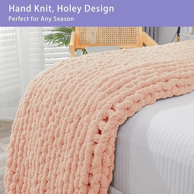 Bigacogo Chunky Knit Throw Blanket - Image 4