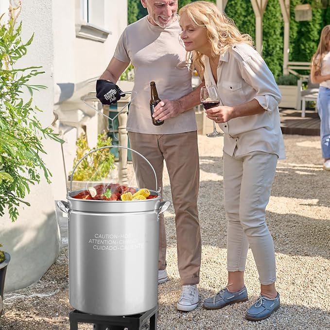 Bonnlo 62QT Stainless Steel Stock Pot