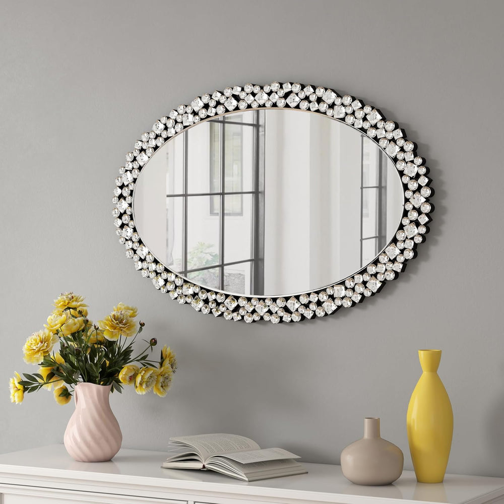 SHYFOY Oval Wall Mirrors Decorative, Ornate Accent Mirror