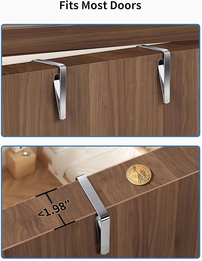 JARLINK 2 Pack Over The Door Organizer Storage, 5 Shelf Hanging Door Organizer - Image 9