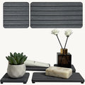 Set of 4 Bathroom Vanity Tray, Quick-Dry Diatomite Kitchen Tray by YEECOPON