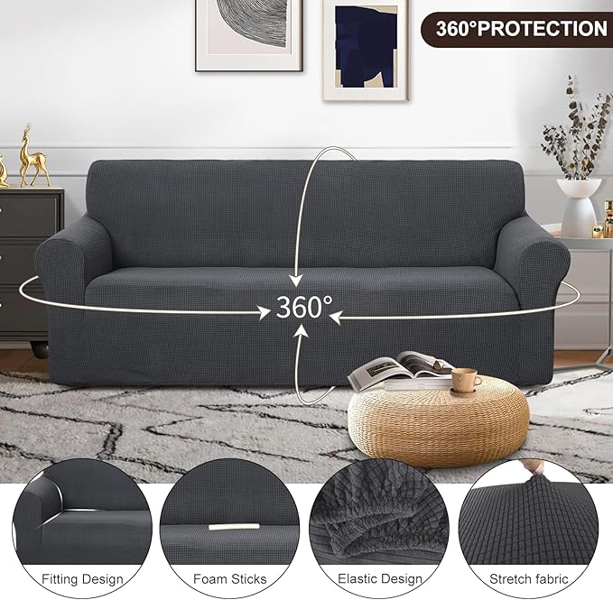U-NICE HOME Stretch Couch Cover Sofa Cover Washable Sofa Slipcover Furniture - Image 4