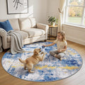 Washable Area Rugs 6ft Non-Slip Modern Abstract Soft by RELEANY