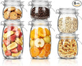 Glass Storage Jars with Airtight Lids Set of 6, Flour Sugar Coffee Beans Cereal by Unknown