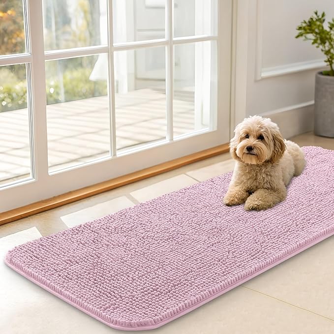 OLANLY Dog Door Mat for Muddy Paws 47x17, Absorbs Moisture and Dirt, Absorbent by OLANLY