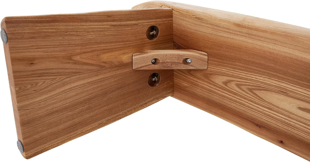 Elm Wood Dining Bench Bedroom BenchesIn Footrest Stool Accent Bench for Entry...