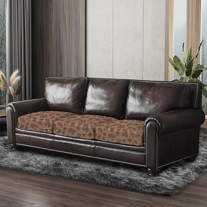 Leather Look Couch Cushion Covers Sofa Seat Slipcovers Sets Couches Furniture - Image 7