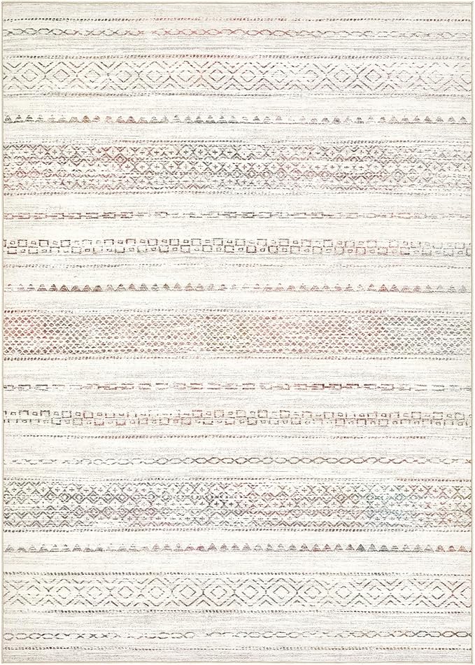 Nakagishi Area Rug Living Room Rugs: 4X6 Machine Washable Boho Large Neutral - Image 7
