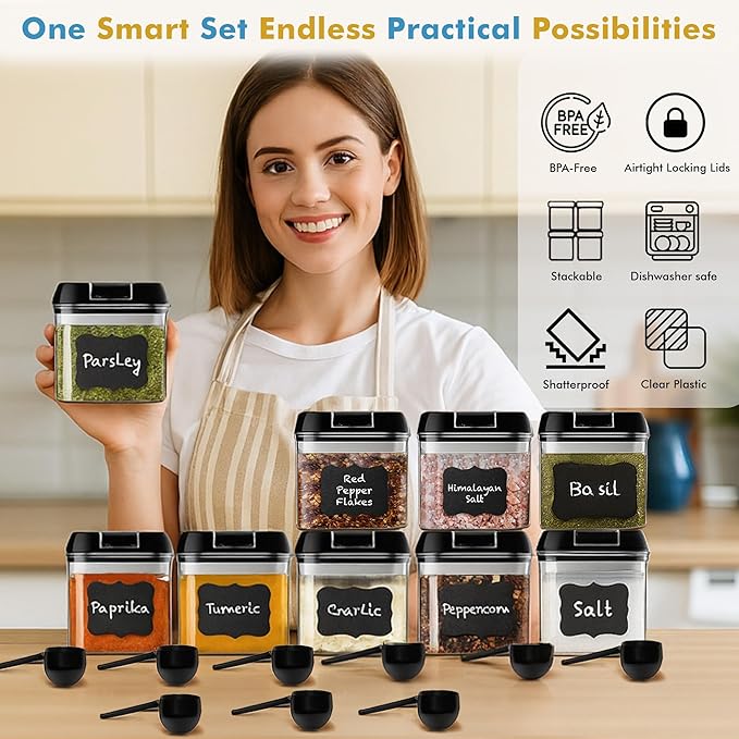 Shazo 9 PC Airtight Food Storage Containers - Image 4