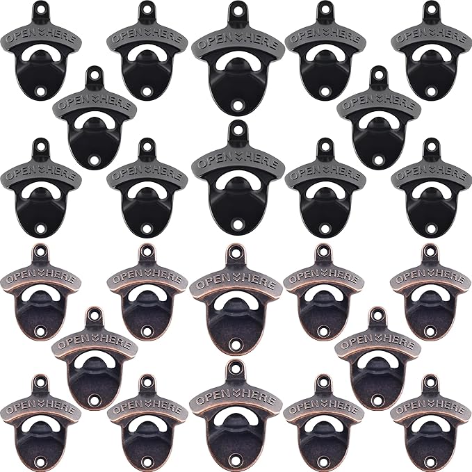 24 PCS Bulk Beer Bottle Opener Wall Mount Rustproof by Wallmountedbottleopener