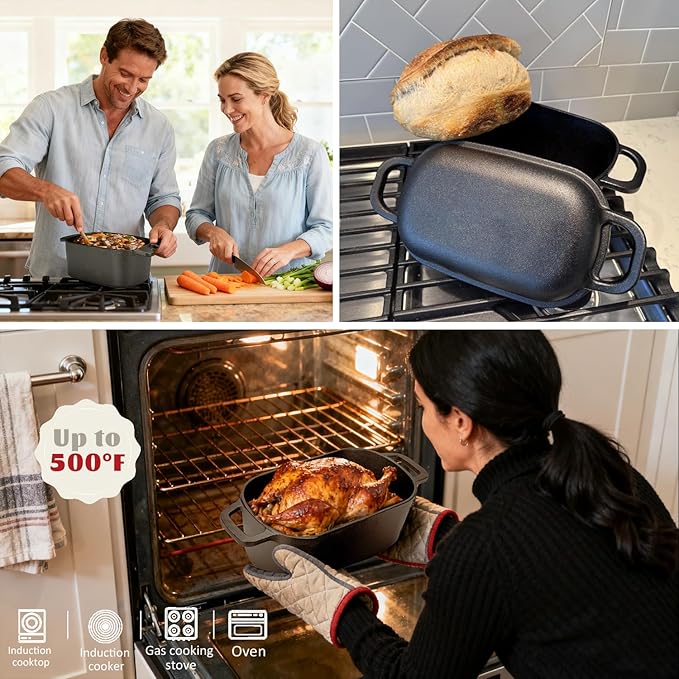 LINMAGCO Dutch Oven for Bread Baking & Sourdough Bread Baking Starter Kit- - Image 8