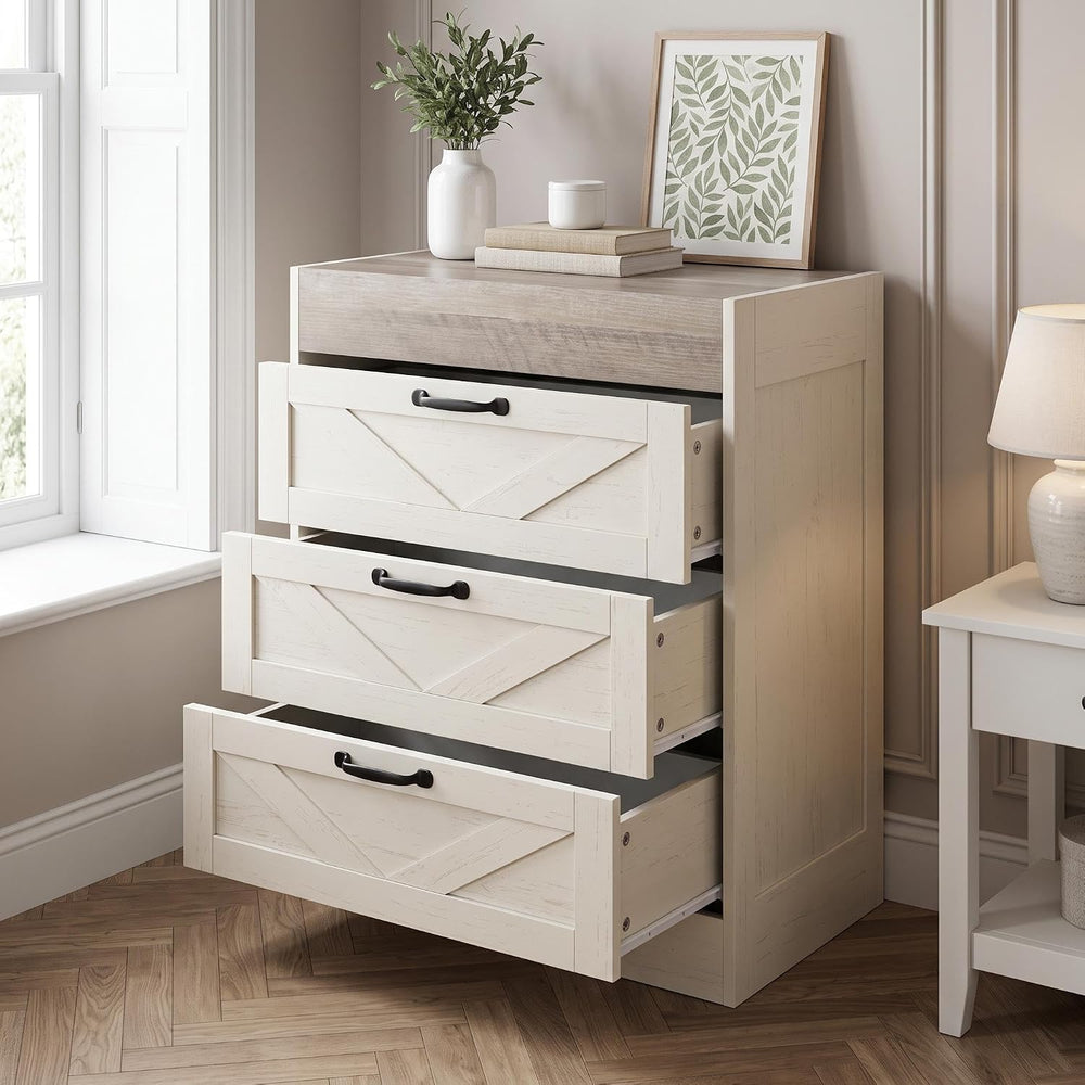 Garvee 3 Drawer Dresser for Bedroom, Farmhouse Chest of Drawers