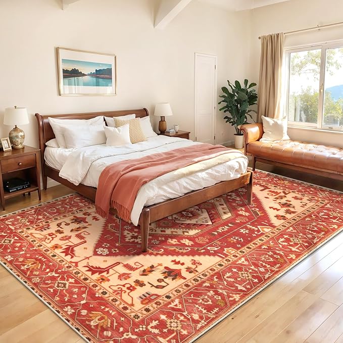 SERISSA 6x9 Area Rugs for Living Room, Large Washable Non-Slip Boho Rug - Image 6
