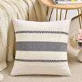 Fancy Homi Set of 1 Neutral Grey Farmhouse Decorative Throw Pillow Covers 20x20 by Fancy+Homi