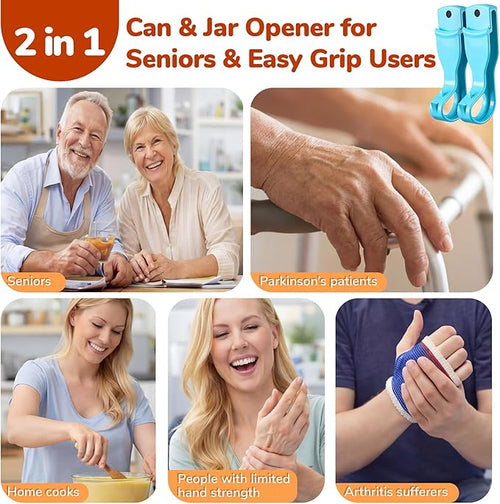 2 Pack 2-IN-1 Ring Pull Can Opener and Canning Jar Opener - Image 2