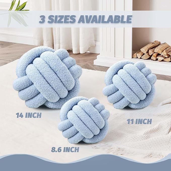 Uvvyui Knot Pillow Ball, Soft Home Decorative Pillows, Round Throw Pillow - Image 2