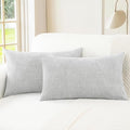 CaliTime Throw Pillow Covers Decorative 12 X 20 Inches Pack of 2 Cozy Chenille by CaliTime